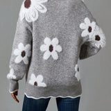 PAULA | SUÉTER FLORAL ELEGANTE CON ESCOTE EN V