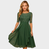 Gabhi | Vestido Midi Con Detalles De Encaje