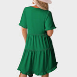 Barbara | Vestido corto informal con cuello en V