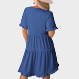 Barbara | Vestido corto informal con cuello en V