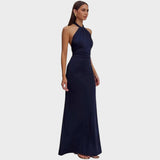 Laguna | Vestido Largo Con Cuello Halter