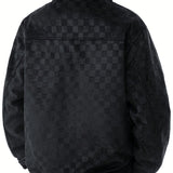 Mavrick Chaqueta Suede con Estampado de Cuadros