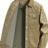 Mavrick Chaqueta Suede con Estampado de Cuadros
