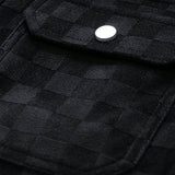 Mavrick Chaqueta Suede con Estampado de Cuadros