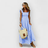 Belle | Maxi Vestido Con Mangas Abullonadas