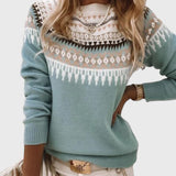 Gemma Jersey de Cuello Redondo Texturizado