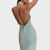 Laguna | Vestido Largo Con Cuello Halter