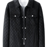 Mavrick Chaqueta Suede con Estampado de Cuadros