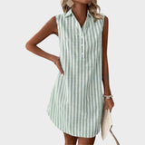 Anníe | Elegante Vestido Camisero de Rayas