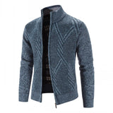 Luc – Suéter de Forro Polar con Cremallera Doble y Corte Ajustado para Otoño-Invierno