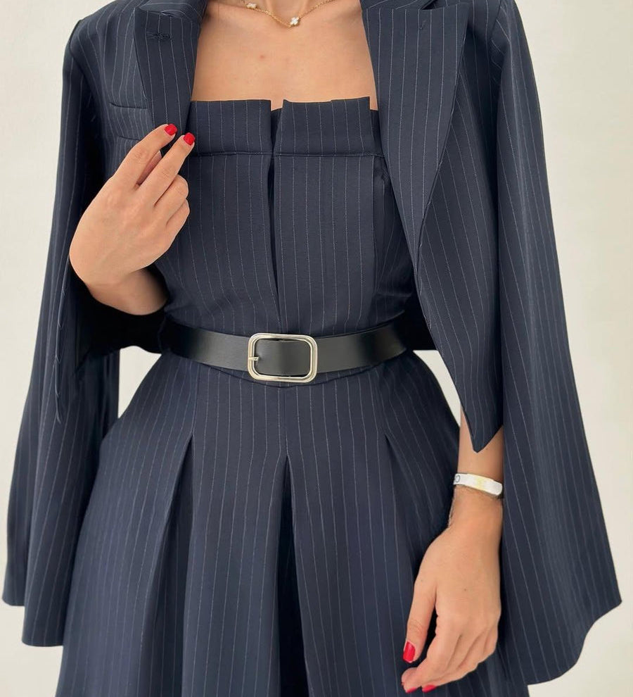 Eclat™-Conjunto femenino bustier + chaqueta – Estilo elegante y moderno