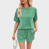 Esmeralda | Conjunto Acanelado De Dos Piezas