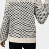 Rachael Jersey de Cuello Redondo en Bloques de Color