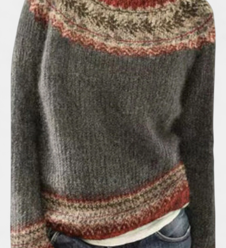 Jolessa Jersey de Punto con Estampado Nórdico