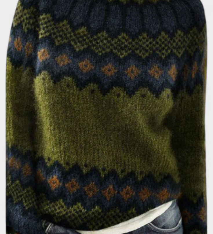 Jolessa Jersey de Punto con Estampado Nórdico