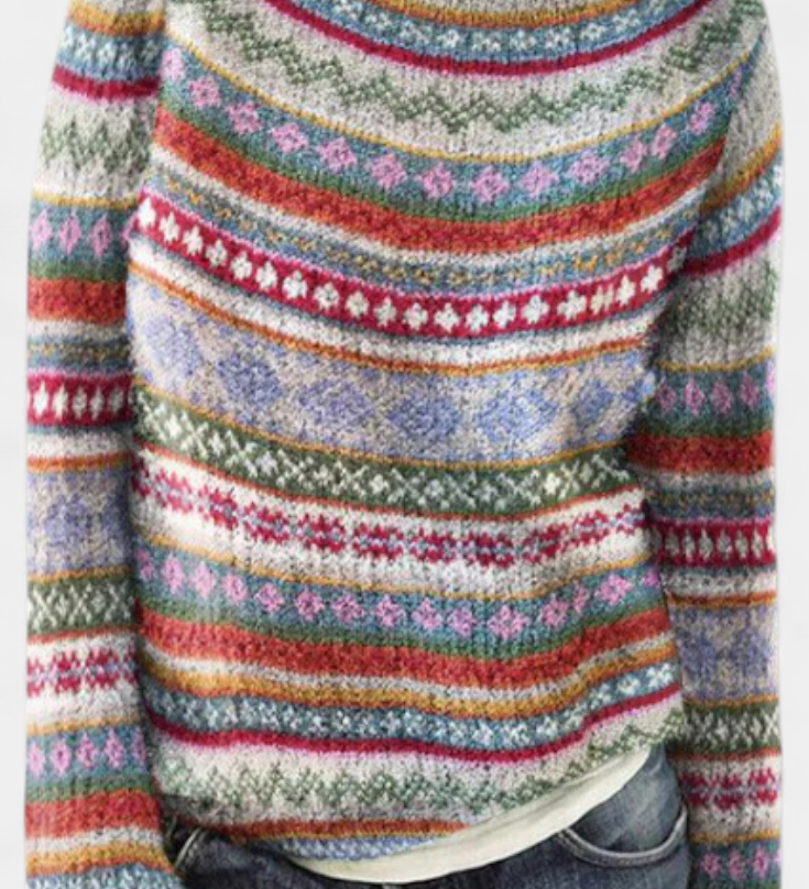 Jolessa Jersey de Punto con Estampado Nórdico