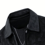 Mavrick Chaqueta Suede con Estampado de Cuadros