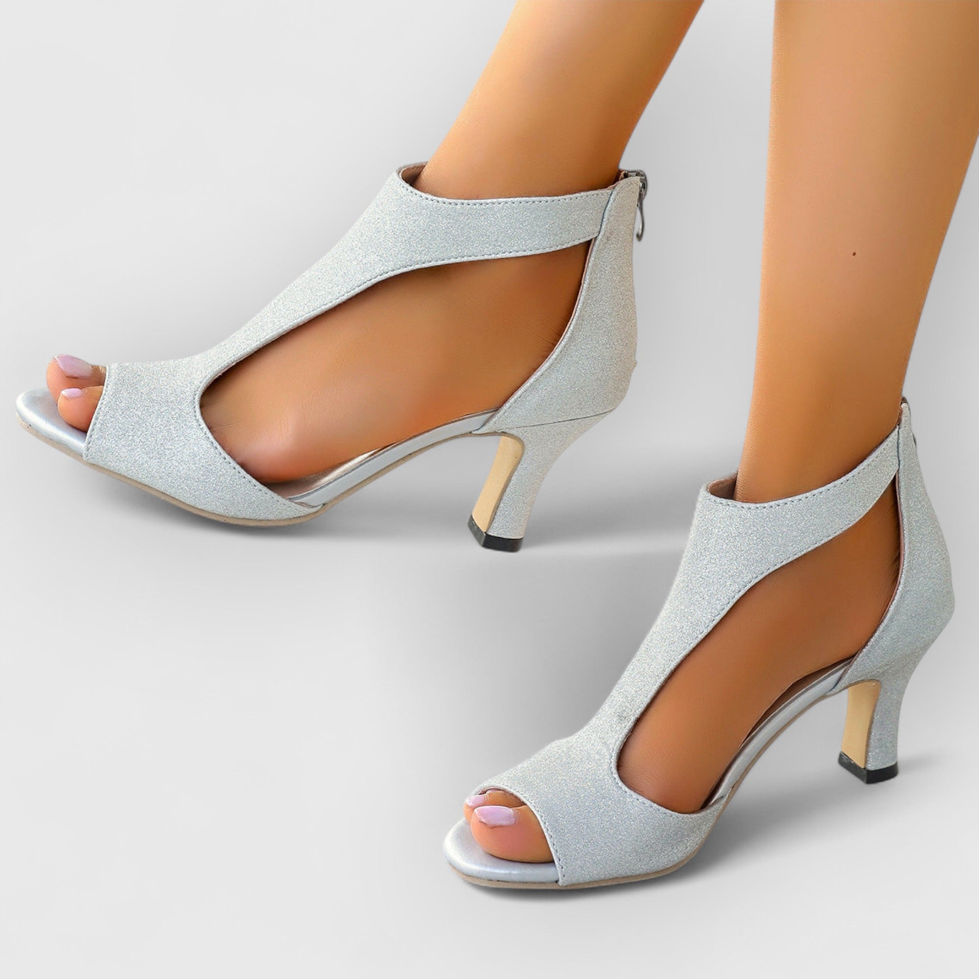 Nessa | Sandalias Ortopédicas Con Tacón Y Recorte